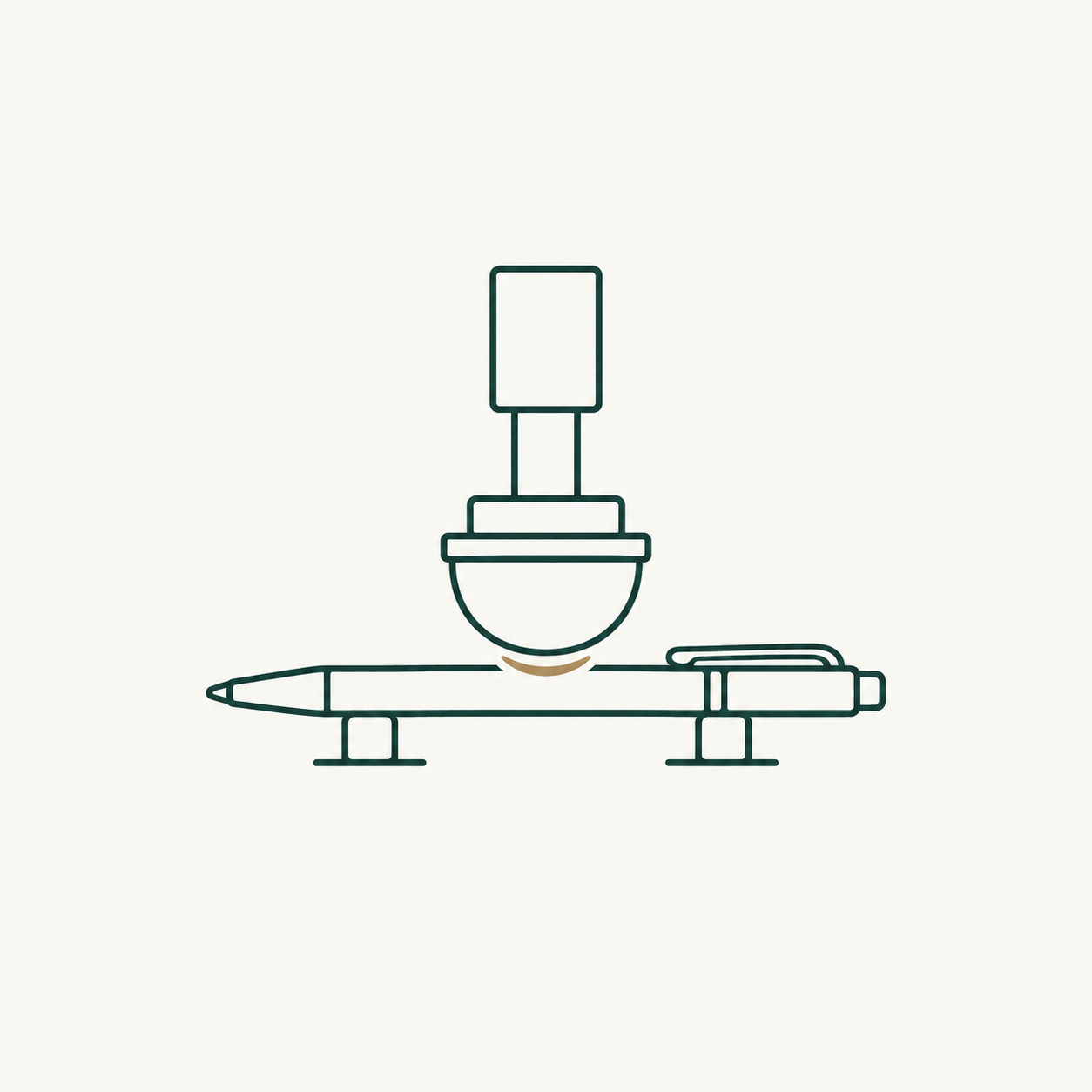 Flexible pad transferring ink onto a pen